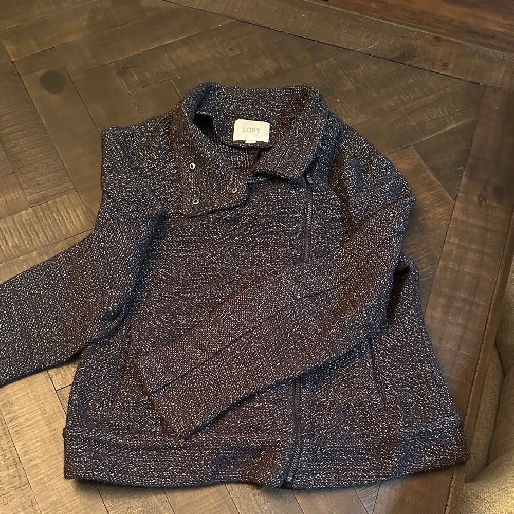 LOFT Charcoal Tweed Jacket